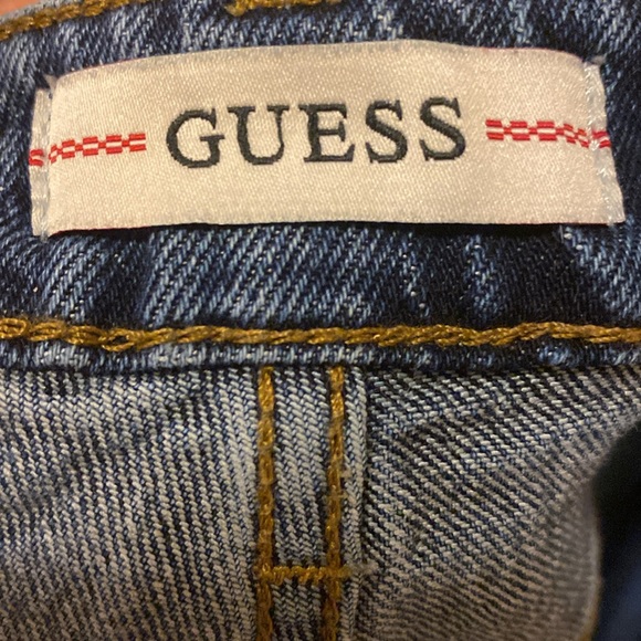 dark blue guess jeans mid to high rise - Picture 3 of 3